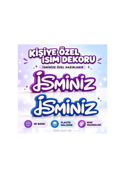Kişiye Özel 3d İsim Dekoru