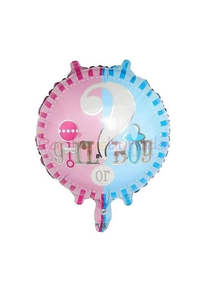 18 Inc Yuvarlak Cinsiyet Folyo Balon