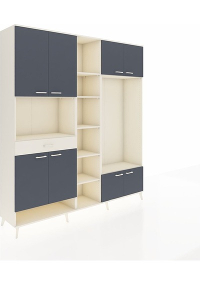 Hyperion Dolap 12 Raflı Tek Çekmeceli 8 Kapaklı 220x44x243 Aytaşı-antrasit/aytaşı Antrasıt/aytası Hyperion Dolap 12 Raflı Tek Çekmeceli 8 Kapaklı 220x44x243 Aytaşı-antrasit/aytaşı Antrasıt/aytası