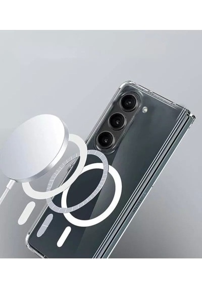 Samsung Galaxy Z Fold 6 Kılıf Magneticsafe Şeffaf Silikon - Şeffaf