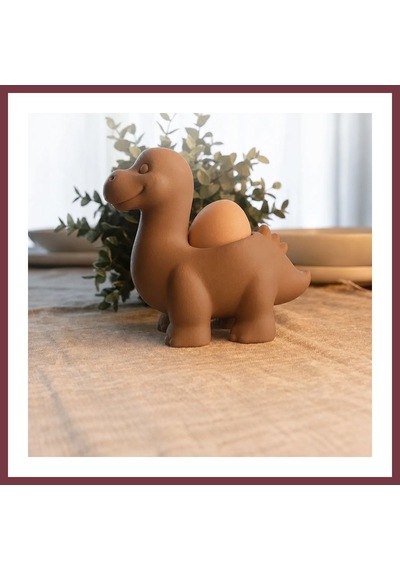 Storeşahin 3d Baskı Dinozor Yumurtalık - Sevimli Eggosaurus Yumurta Tutucu-kahverengi Shn0720