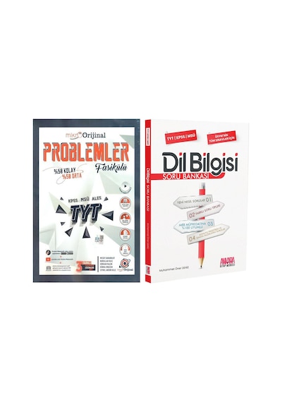 Orjinal Mikro Tyt Problemler Ve Akm Dil Bilgisi Soru Bankası Seti 2 Kitap