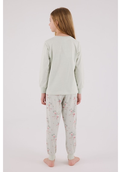 Rolypoly Kız Çocuk Yeşil Pijama Takımı 5274-48698 Yeşil