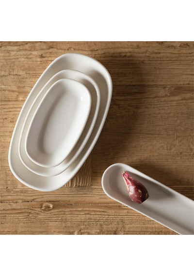 Mudo Home Natura Kayık Tabak 25cm Beyaz