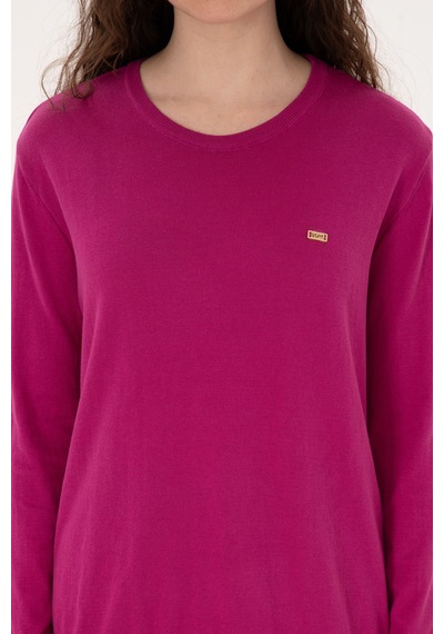 U.S. Polo Assn. Kadın Pembe Bisiklet Yaka Basic Kazak 50313579-VR252 U.S. Polo Assn. Kadın Pembe Bisiklet Yaka Basic Kazak 50313579-VR252