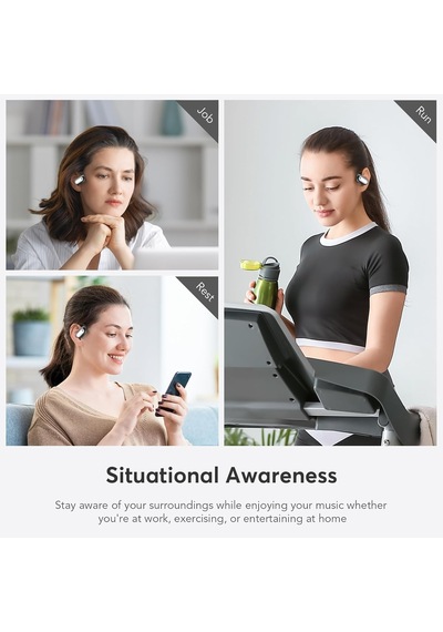 Ultra Açık Kulak Kulaklık Kablosuz Bluetooth - Açık Hava Ergonomik Fit Kemik İletim Kulakiçi Kulaklıklar, Su Ge