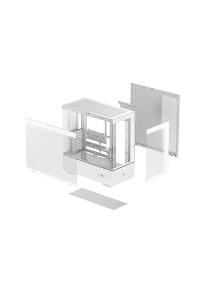 Deepcool Ch690 Digital Wh Panoramik Dahili Dijital Durum Ekranlı Yüksek Hava Akışlı Beyaz Gaming Mid-tower Pc Kasası
