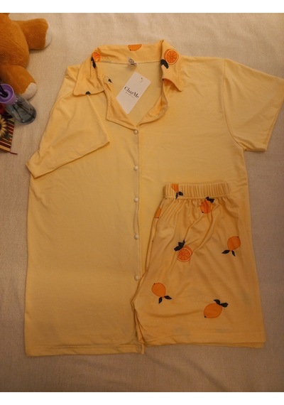 Charme Pijama Takımı Sarı