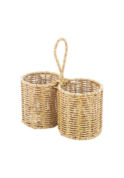 Mien Dayanıklı 2 Li Rattan Çok Amaçlı Kaşıklık -1191 Kahverengi