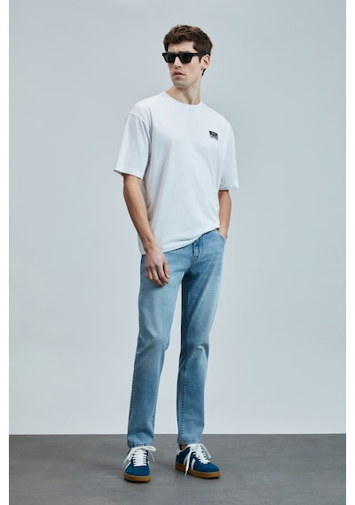 Lufian Nıcolo Smart Jean Erkek Pantolon Slim Fit Mavi Mavi 111200190100300 Mavi