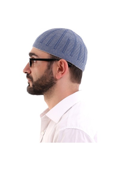 Kışlık Yün Takke - Mavi (554322593)