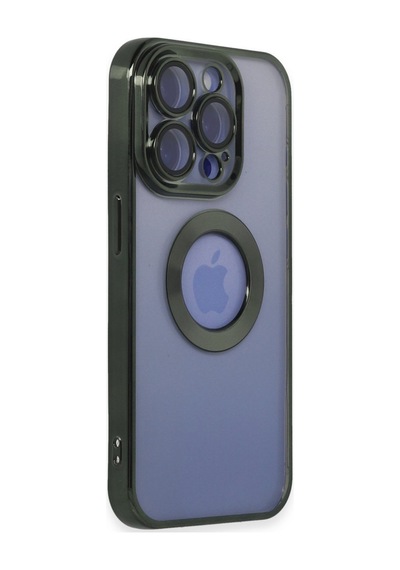 Apple iPhone  Uyumlu- 15 Pro Kılıf Slot Silikon - Köknar Yeşili
