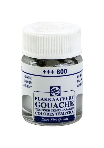 Talens Guaj Boya 16 ML 800 Metalik Gümüş Çok Renkli