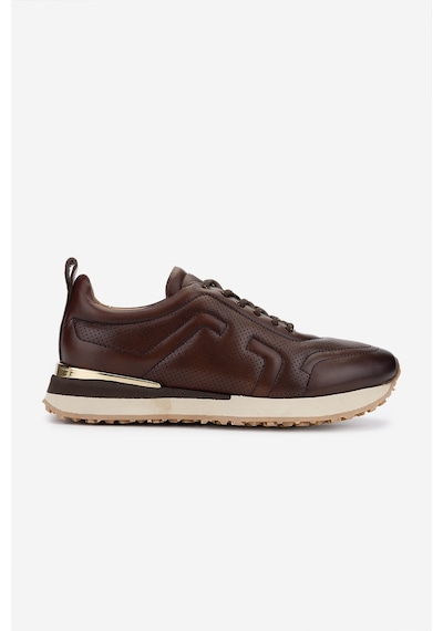 Valmenti Erkek Hakiki Deri Kahverengi Sneakers & Spor Ayakkabı 383 Val-5960 Erk Ayk Y25 Kahve Slvr Kahverengi