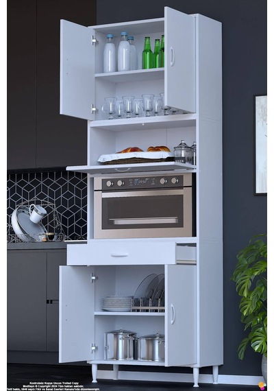 Çağıl 70 Cm Çok Amaçlı Fırın Dolabı - Mutfak Kiler Banyo Antre Hobi Dolabı 70x226x32 Cm Beyaz Çağıl 70 Cm Çok Amaçlı Fırın Dolabı - Mutfak Kiler Banyo Antre Hobi Dolabı 70x226x32 Cm Beyaz