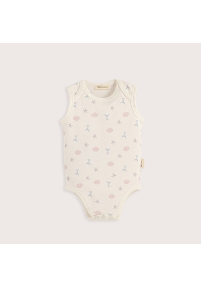 Chakra Magıc Sea 3'lü Kolsuz Body Set Ekru/lila