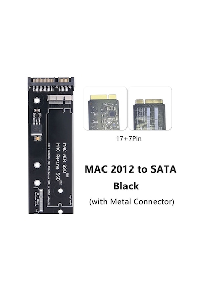 Apple Uyumlu MacBook Air Retina 2012 Ssd 7+17 Pin To Sata Çevirici Adaptör