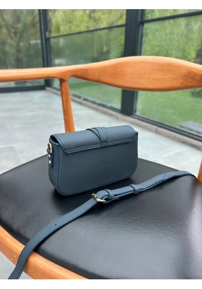 Mft Leather Hakiki Deri Kadın Çanta Viola 1524 Flother Mat Lacivert