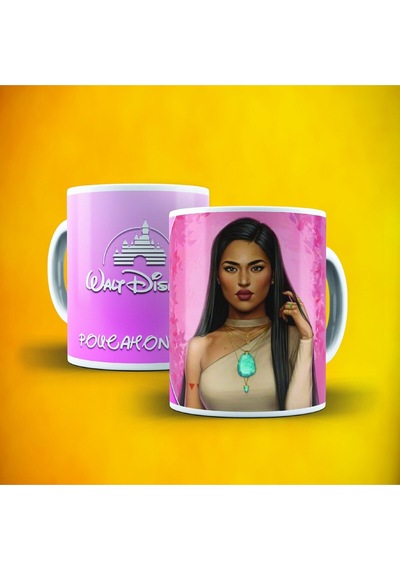 Disney Porcahontas Baskılı Kupa Bardak Beyaz