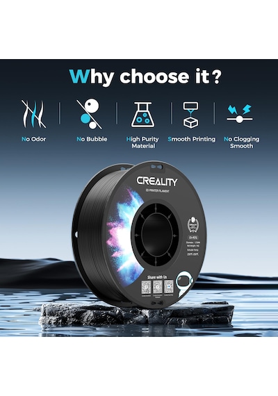 Creality Petg Filament 1,75 3d Yazıcı Filamenti: Mükemmel Dayanıklılık, Yüksek Hassasiyet, Boyutsal Doğruluk +/- 0,02 Mm, 12 Kg Makara 26 Lbs , Çoğu Fdm 3d Yazıcıya Uygun, Siyah Petg Creality Petg Filament 1,75 3d Yazıcı Filamenti: Mükemmel Dayanıklılık, Yüksek Hassasiyet, Boyutsal Doğruluk +/- 0,02 Mm, 12 Kg Makara 26 Lbs , Çoğu Fdm 3d Yazıcıya Uygun, Siyah Petg