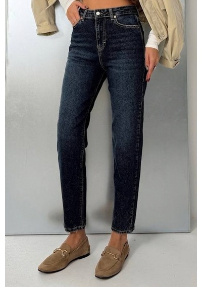 Balenbi Kadın Yüksek Bel Yıkamalı Strech Mom Jean Likralı Kot Pantolon 1246 - Premium Seri Koyu Mavi 2388 Balenbi Kadın Yüksek Bel Yıkamalı Strech Mom Jean Likralı Kot Pantolon 1246 - Premium Seri Koyu Mavi 2388