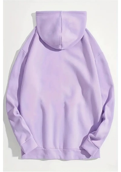 Uyguntarz I'm Not Short Baskılı Unisex Oversize Sweatshirt Lila