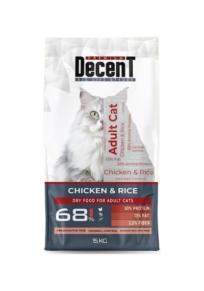Yetişkin Kediler İçin Tavuklu Ve Pirinçli Kuru Mama 15kg.