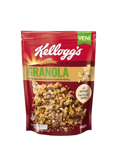 Kellogg's Granola Beyaz Çikolatalı ve Antep Fıstıklı 500 G