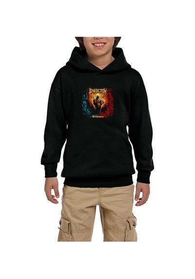 Zepplin Giyim Benediction Scriptures Siyah Çocuk Kapşonlu Sweatshirt Siyah