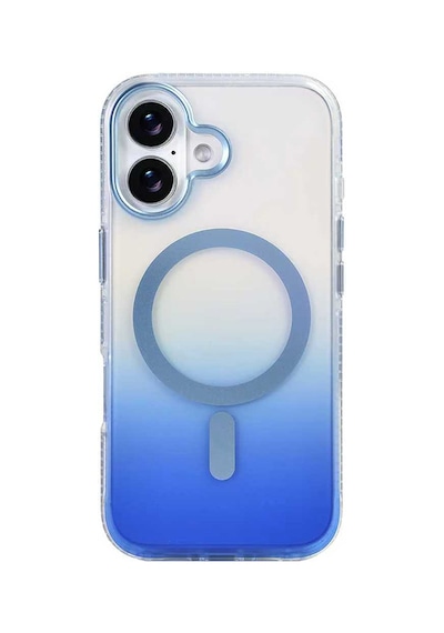 Apple Uyumlu iPhone 17 Kılıf M-safe Şarj Özellikli Transparan Renk Geçişli Zore Toros Kapak Gold