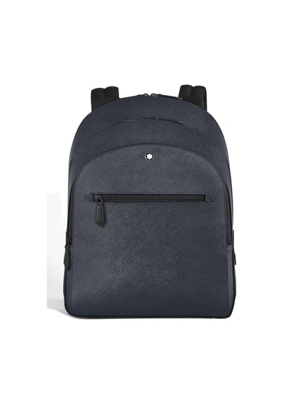 Montblanc Sartorial Deri 3 Bölmeli Orta Boy Sırt Çantası 222115 Lacivert