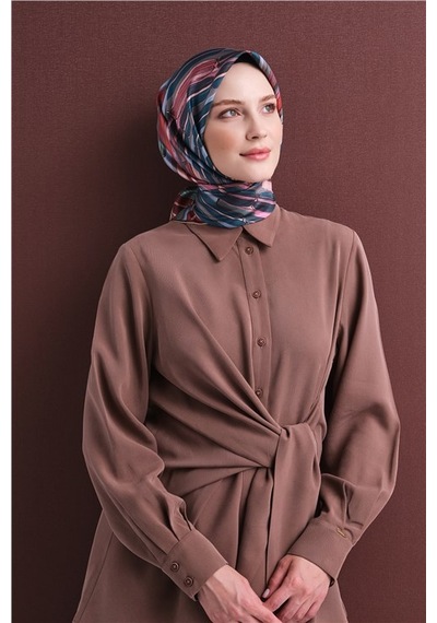 Armine Saf İpek Sura Eşarp 9616d 37 Buz Mavi
