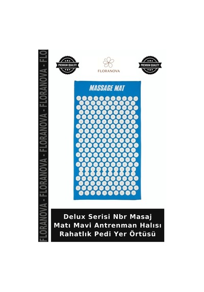 Delux Serisi Nbr Masaj Matı Mavi Antrenman Halısı Rahatlık Pedi Yer Örtüsü