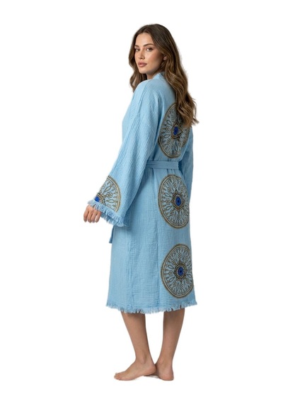 Brandsmiths Mandala Eye Kimono- Mavi