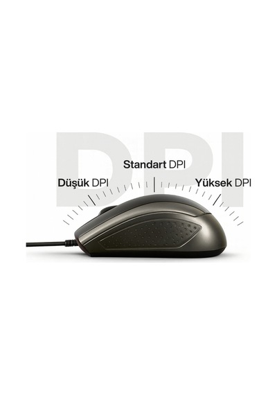Concord Usb Kablolu 3d Optik Mouse 3 Tuş, Yüksek Dpı Hassasiyetli Bilgisayar Mouse C29mousegri