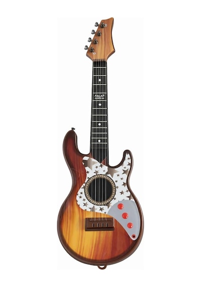 Rock Gitar 50 Cm Akort Edilebilir Oyuncak Kahverengi