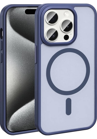 Teleplus Apple Uyumlu iPhone 15 Pro Max Kılıf M-safe Şarj Özellikli Mat Arka Yüzey Sio Kapak