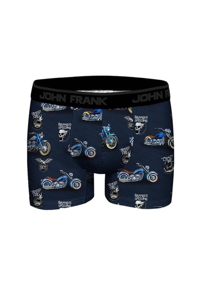 John Frank Dijital Baskılı Erkek Boxer Jfbd371-moto Lacivert