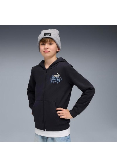 Puma Mid 90s Full Zip Çocuk Lacivert Kapüşonlu Ceket Lacivert