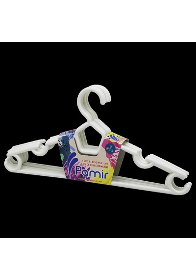 6 Parça Plastik Karizma Elbise Askı 5468 Çok Renkli