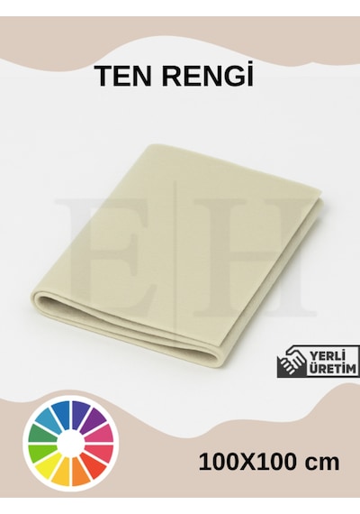 Ten Rengi Metrelik Ince Keçe Kumaş Keçe 1 Mm Aktivite Keçesi Renkli Keçe 1 Metre 100 Cm X 100 Cm