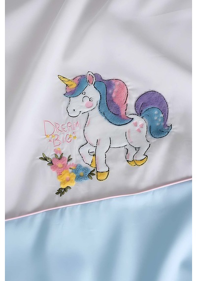 Dolly Mint Punch Nakışlı %100 Pamuklu Bebek Nevresim Takımı Çok Renkli