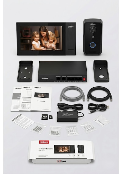 Dahua Video İntercom Kit Dhı-ktp02 Villa Kiti Akıllı Ip Görüntülü Diyafon Cep Telefonu Kontrollü Zil Paneli Ekran