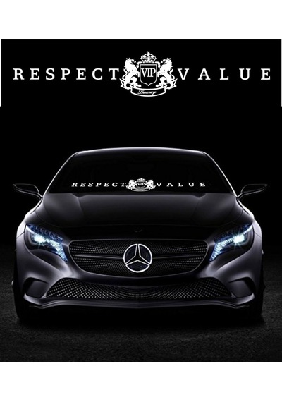 Otosticker Respect Vip Value Ön Cam Alınlık Büyük 86X15Cm