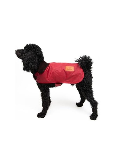 Stuf&co Köpek Montu, Su Ve Rüzgar Geçirmez, İthal Waxed Cotton Kumaştan Üretilmiş Kırmızı, Medium Acı Biber