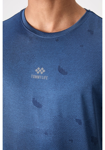 Tommy Life Parlament Polyester Nefes Alan Jakarlı İnce Esnek Standart Fit Erkek Performans T-shirt - 88397 Parlament