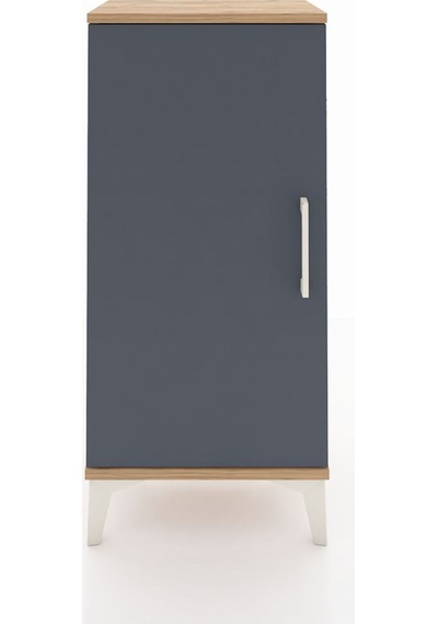 Arges Komodin 2 Raflı Tek Kapaklı 44x30x96 Çam-antrasit Çam