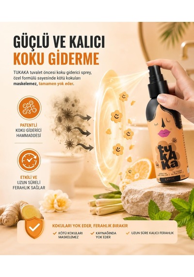Tuvalet Kokusu, Gider Koku Önleyici, Kötü Koku Giderici Sprey 150 Ml Exotic