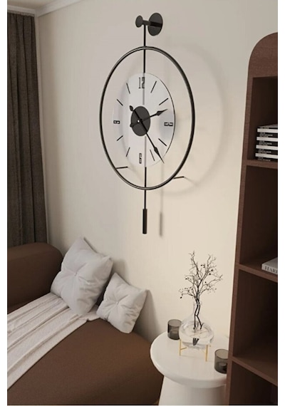 MetaQuartz Aksesuar (Büyük Boy-50*75 cm)Siyah Luxry Şefaf Cam , Modern Dekoratif Metal Cam