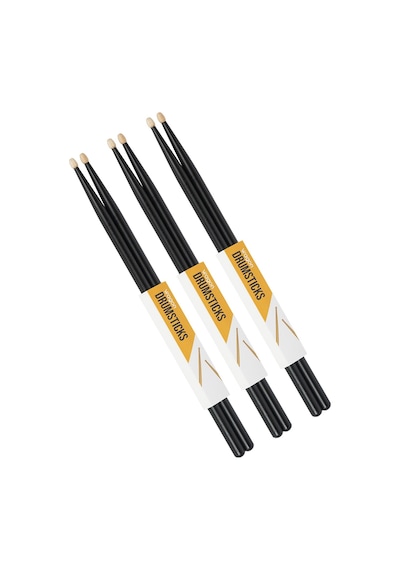 Wagon Drumsticks Hickory 5a Baget - Siyah 3 Çift